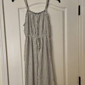 AUW Striped Black and White Overalls Size 1x